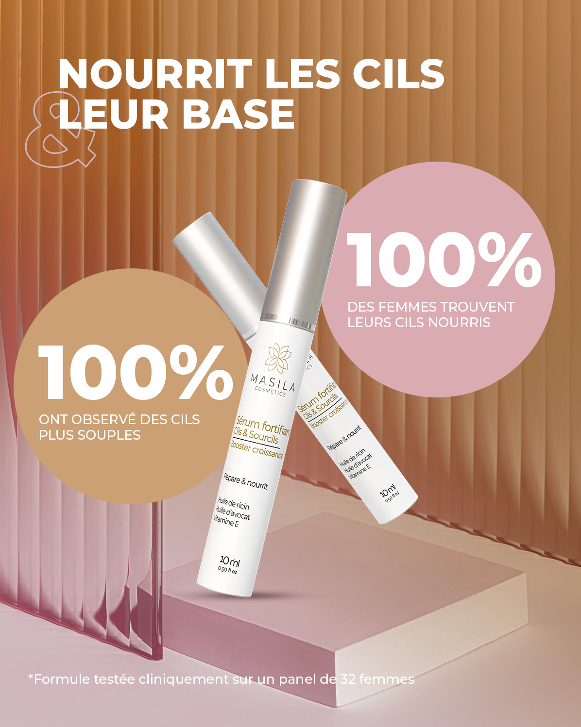 Booster Cils & Sourcils Masila – Sérum Repousse & Densité Naturelle