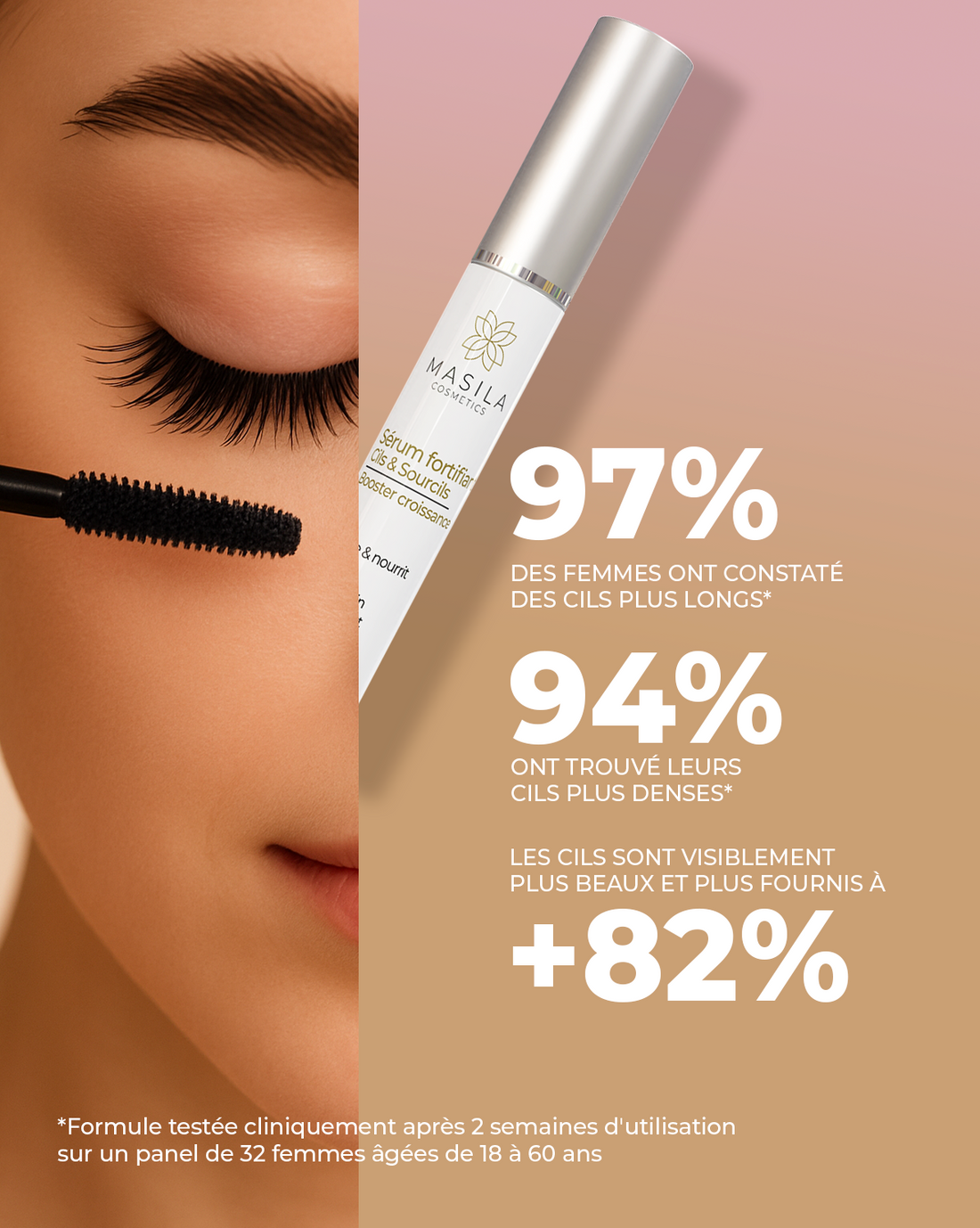 Sérum Fortifiant Cils &amp; Sourcils – Booster de Croissance &amp; Nutrition